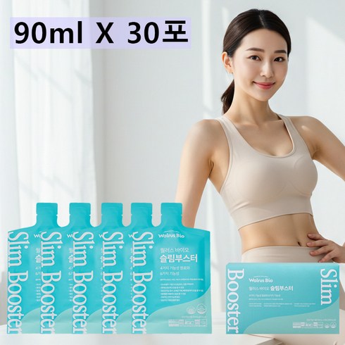 월러스바이오 슬림부스터 장건강 복부 변비 체지방감소 다이어트 케어 선물세트, 30개, 90ml