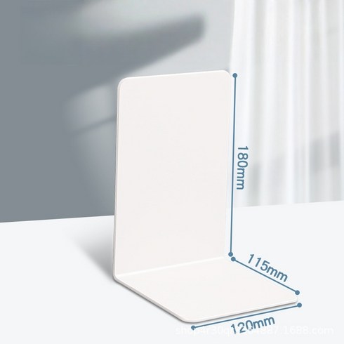 미니멀리즘 책꽂이 조립형 간편 북앤드 2P, 흰색(White)