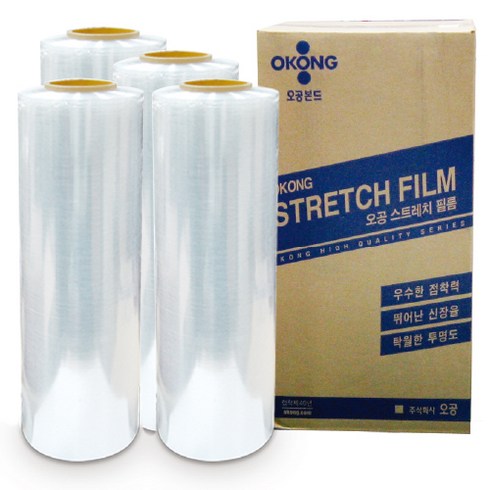 오공 스트레치 필름 12mic 500mm x 350m, 투명, 1개