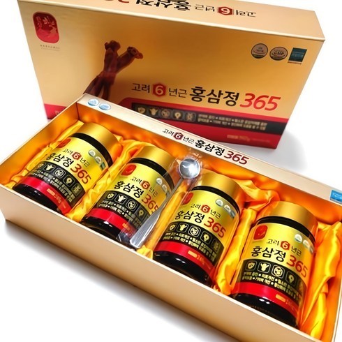 6년근 고려홍삼정 365 4개입 + 쇼핑백, 240g, 4개