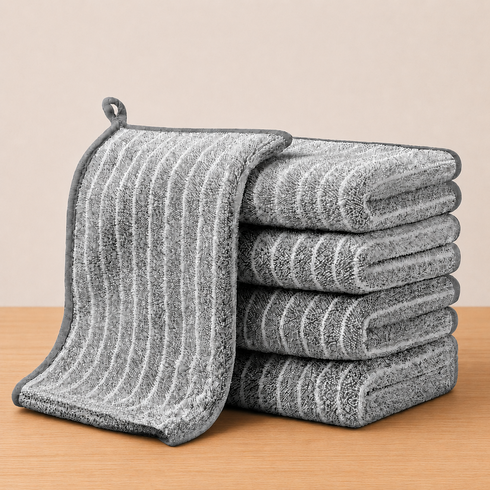 펀토피아 대나무 행주 수세미 죽섬유행주 30 x 30cm, 10개, 그레이