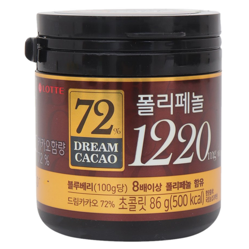 롯데웰푸드 드림카카오 72%, 86g, 1개
