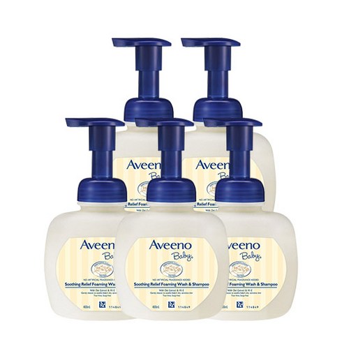 아비노베이비 수딩 릴리프 포밍 워시 앤 샴푸, 400ml, 5개