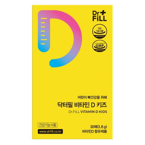 닥터필 어린이 비타민D 필름 키즈 뼈건강 영양제 식약청인증 HACCP, 3.8g, 1박스