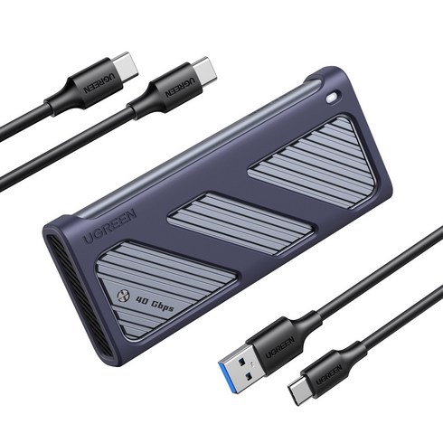 UGREEN 유그린 40Gbps M.2 NVMe SSD 외장케이스 쿨링 팬 포함 MacBook M1 M2 Pro/Max 호환 USB4/3.2/3.1/3.0/2.0 호환, 1개, CM850