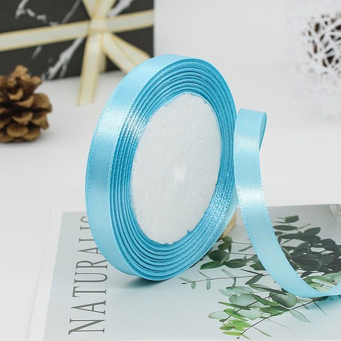기본 새틴 공단 리본끈 10mm, 11# 스카이블루