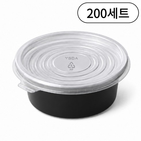 여서담아 일등팩 일회용 포장용기 쌈장 새우젓 간장 68파이 소스컵 소 검정, 1세트, 200개