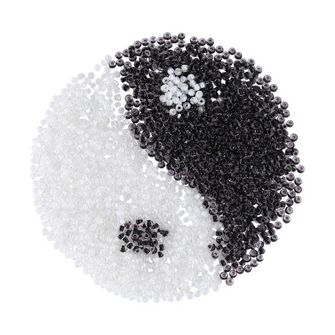 7000개 2가지 색상 A급 원형 유리 씨드 비즈 내부는 투명 광택 도금 2.3x1.5mm 구멍 1mm 색상당 3500개, 믹스트컬러