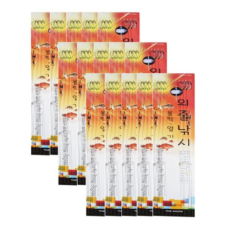 빙글빙글 볼락 열기 우럭 외줄낚시 외줄카드채비 10개입 카드바늘, 1세트