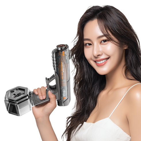 디프 전동물총 전자동 LED 권총형 워터건 물놀이 워터밤, 1개, 블랙