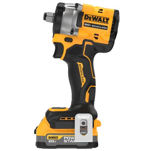 DEWALT 디월트정품 DCF921E2T 20V MAX XR 브러쉬리스 컴팩트 임팩트 렌치 파워스택 1.7Ah 배터리 세트, 1개