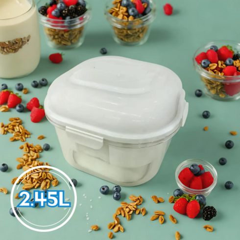 밀크루 유청분리기 꾸덕 그릭 요거트 메이커 짤순이 겸용, 1개, 화이트