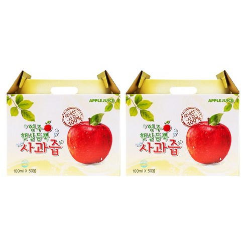 햇살듬뿍 사과즙, 100ml, 100개