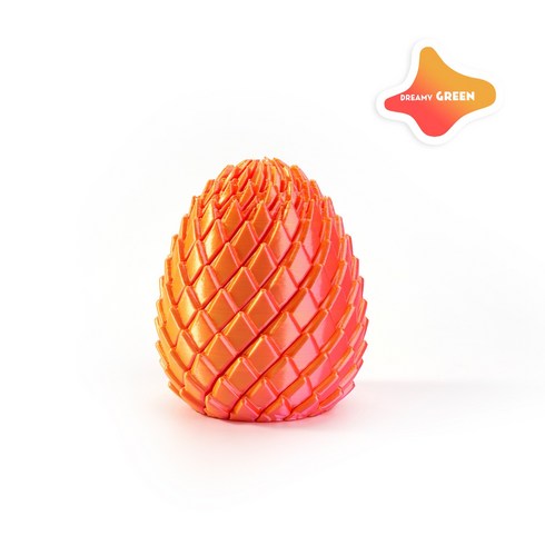 JAZOVO3D 프린팅 PLA 용각 가변 장식알 책상 데코 오피스 스트레스 해소 아이템 고급 선물, 몽환 오렌지