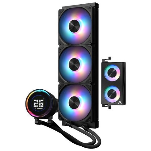 3RSYS 라니 FC 360 ARGB (블랙), 1개, 블랙, 3RSYS 라니 FC 360 ARGB 블랙 램쿨러지원