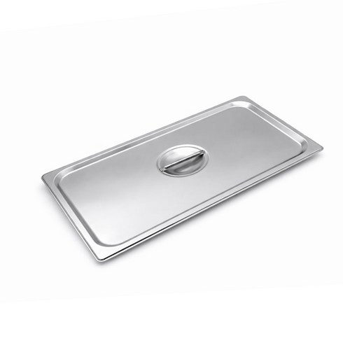 304 NSF식품 승인 사각 견고한 업소용 냉장고 반찬 스텐 밧드 바트, 1개, 1/1 (530x325mm) × 뚜껑만