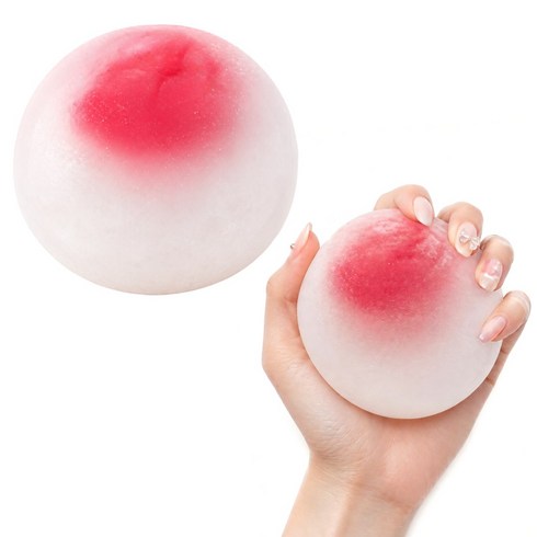 굿즈라이프 뭉클볼 쫀득 말랑이 스트레스볼 스퀴시, 1개, 120g, 딸기뭉클