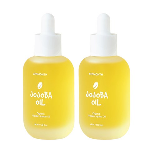 아토먼스 유기농 비정제 100% 골든 호호바오일, 2개, 48ml