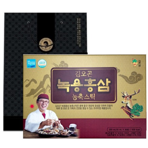 김오곤 녹용홍삼 농축스틱 선물세트, 300ml, 1개