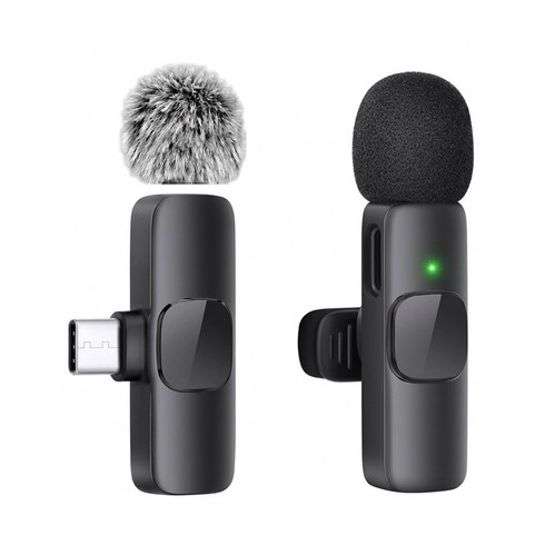 무선 핀마이크 고음질 무선 마이크 라이브 방송 노래방 마이크 컴퓨터 스마트폰 호환 노이즈 감소 마이크 USB 마이크 녹음 장비 유튜브 무선 핀마이크, Black, WX10