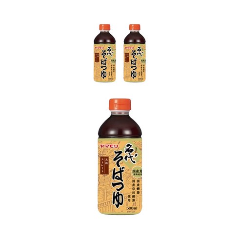 야마모리 나다이 일본 50년 전통 쯔유, 3개, 500ml