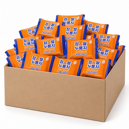 소행담 찹쌀 누룽지 과자 달콤한맛 스위트 개별포장 대용량 간식, 25개, 25g