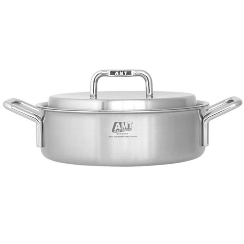 AMT 316Ti 스텐 통5중 샤프 전골 양수 냄비, 실버, 1개, 24cm