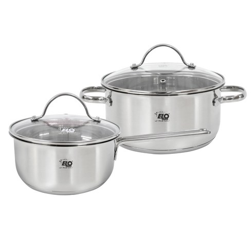 [ELO] LEONIS 양수&편수 스텐 냄비 2종 세트 (16+20cm), 1개, 실버계열