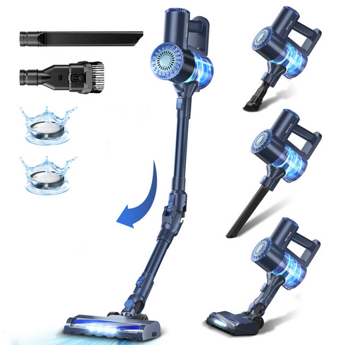 [2026년형]프리티케어 무선 청소기 핸디 가정용 청소기 W400, W400 Blue, 블루