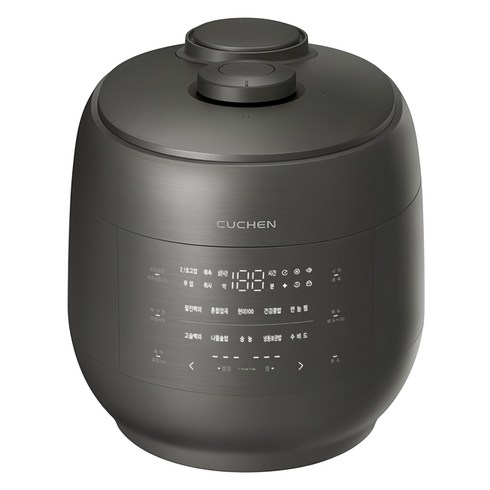 쿠첸 그레인 듀얼프레셔 IH 전기압력밥솥 10인용, CRT-UPDS1070B, 블랙실버