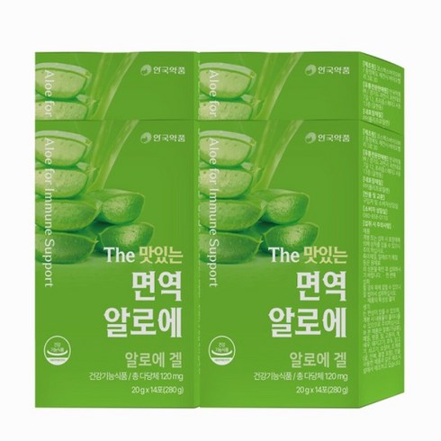 안국약품 The 맛있는 면역 알로에 젤리, 280g, 4박스