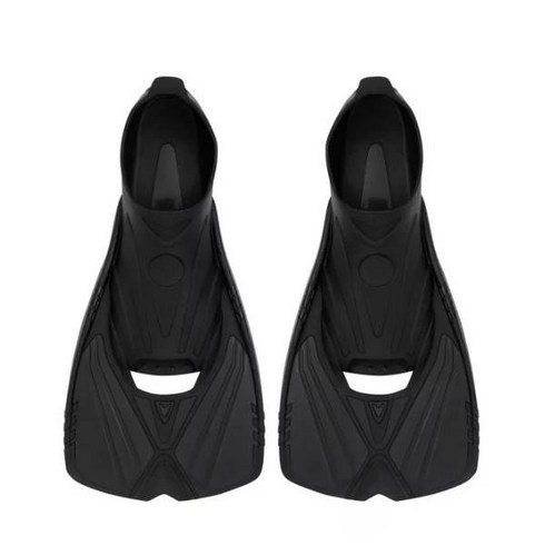 아레나 셔틀 실리콘 숏핀 오리발 양발착용 세트 A5AC1AF02, BLACK