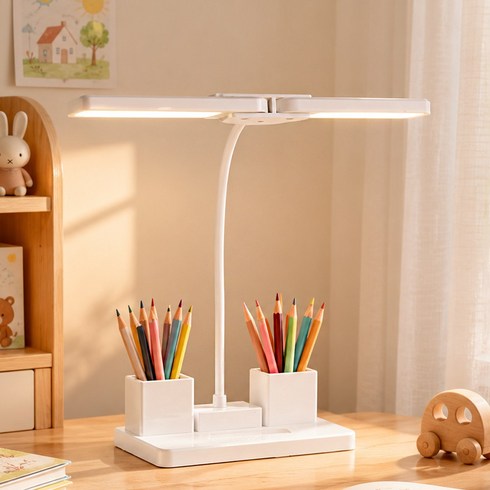 joxy LED 학습용 스탠드 조명 저블루라이트 3단 색온도 조절 충전식 1800mAh CP110, 흰색