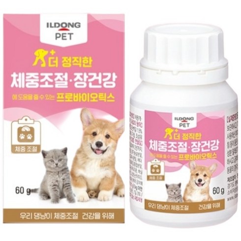 일동펫 반려동물 더 정직한 영양제, 다이어트+장건강, 2개