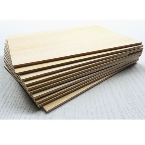 작고 얇은 바스우드 합판 세트 150X100X3mm, 150X100X3mm(10장), 10개