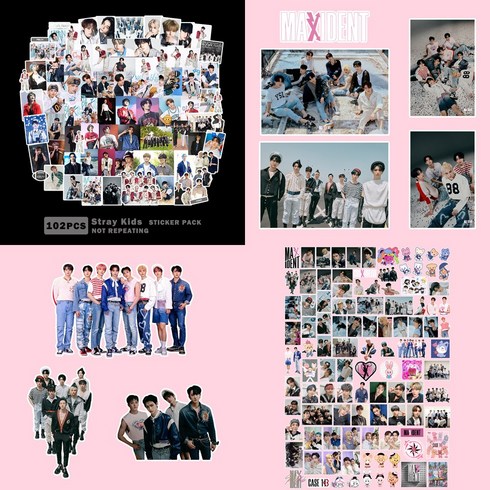 스트레이키즈 도무송 포카 스티커 100장 세트 외 10종 모음, 03.MAXIDENT 스티커(102장)