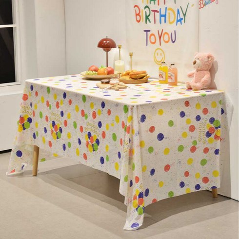 노마지니 홈파티 생일파티용품 테이블 식탁보, 2개