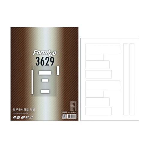폼텍 라벨지 100매 레이저 잉크젯 겸용, LS-3629(10칸), 100개