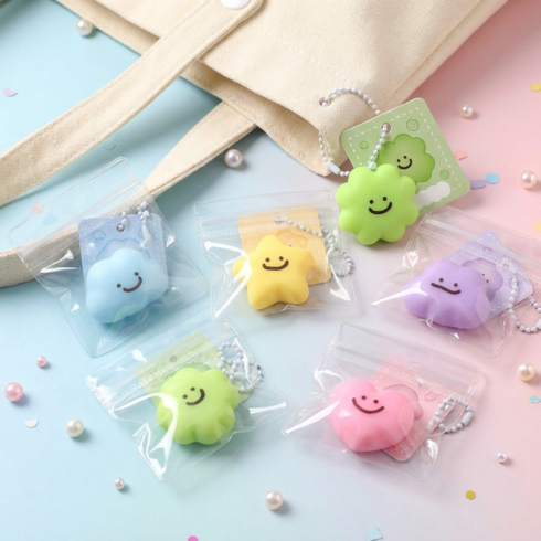 랜덤 나만의 반려 포켓 말랑이 1+1+1+1 뽑기 스퀴시 쫀득이 모찌 친구선물 MBTI 스트레스볼 스트레스해소, 4개, 랜덤뽑기