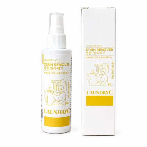 짬뽕 마라탕 김치국물 일부이염얼룩 런드리씨 얼룩제거제 복합 세이퍼, 80ml, 1개