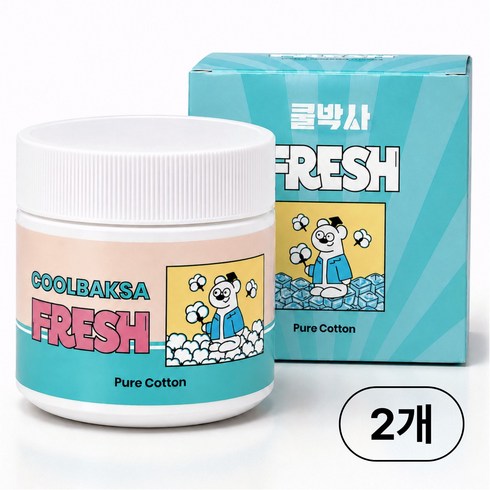 쿨박사 FRESH 고체 탈취제 실내 홀애비 화장실 냄새 악취제거 퓨어코튼, 2개, 300g