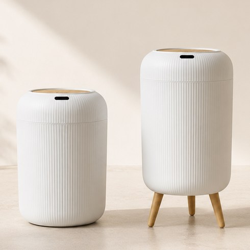 더볼트랩 자동센서 인테리어 쓰레기통 14L, 화이트