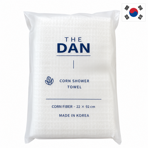 더 단 국산 소프트 옥수수 샤워타월 저자극, 1개, 2개입, 화이트