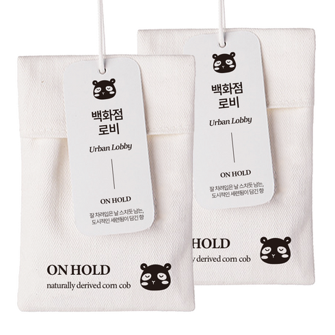 온홀드 퍼퓸 샤쉐 디퓨저 옷장 차량용 걸이형 방향제 탈취제, 백화점로비, 2세트