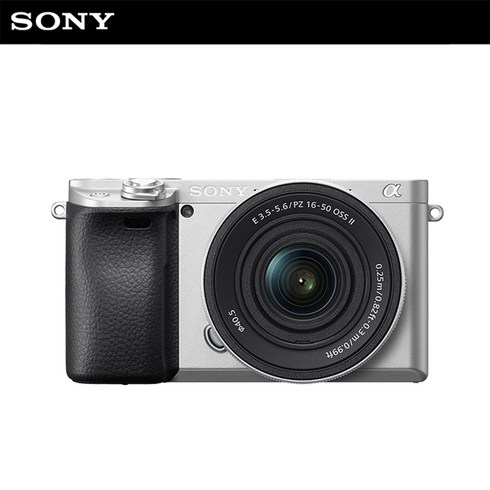 소니 공식대리점 카메라 A6400K (SELP16502 파워 줌렌즈킷) 미러리스 알파, 실버, ILCE-6400KSQ