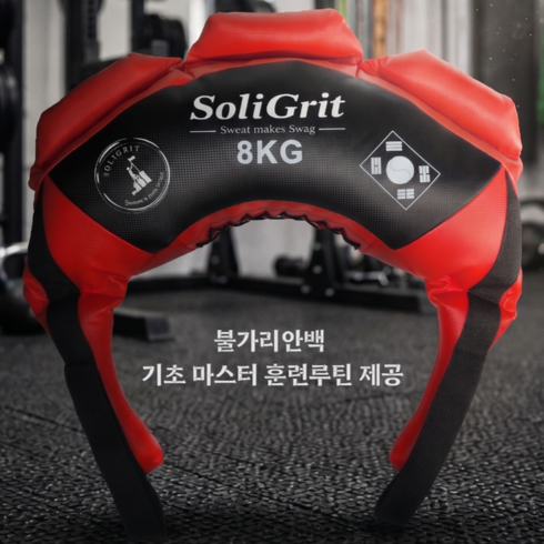솔리그릿 전신 심폐근력운동 불가리안백 무소음 홈트기구, 8kg, 레드