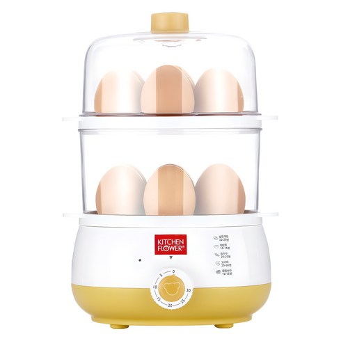 키친플라워 에그 플러스 자동 종료 타이머 쿠커 계란 찜기, KF-EB600TM