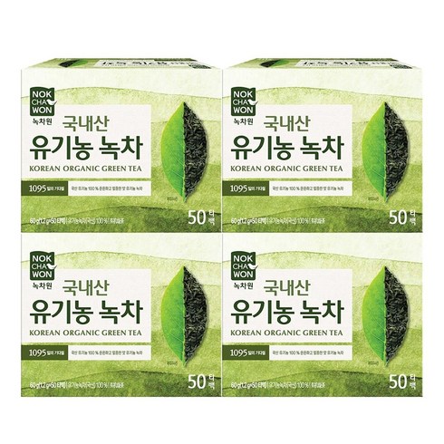 녹차원 유기농 녹차, 1.2g, 50개입, 4개