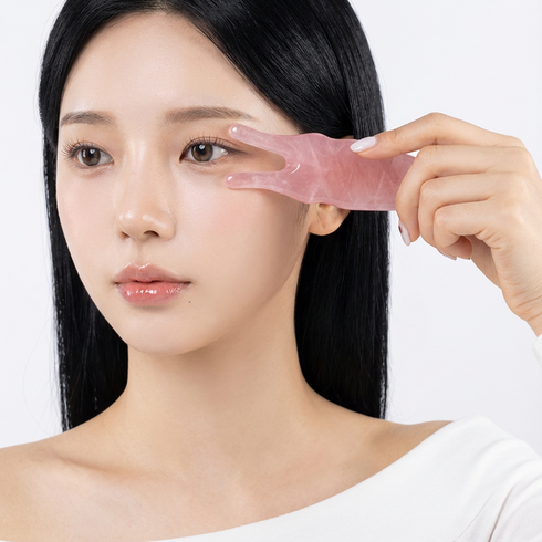 뷰티쁨 특허 눈 얼굴 괄사 눈매교정 마사지기 붓기 림프순환 안검하수 눈밑지방, 1개