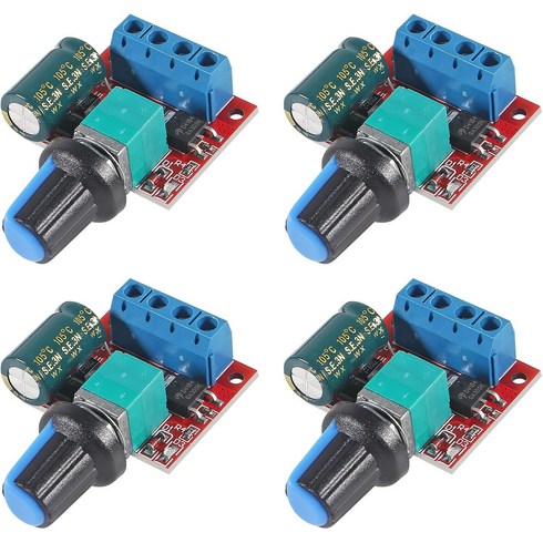 4개 DC PWM 모터 속도조절 모듈 5A 90W 4.5V-30V 다기능 가변속 컨트롤러